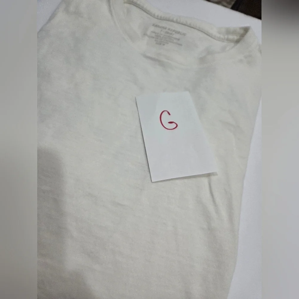 Banana Republic White Long Sleeve Men's TShirt Sz.M